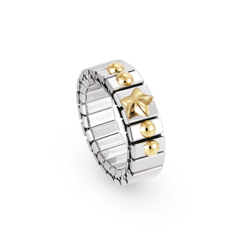 Nomination - Extension Stretch Ring with Gold Star