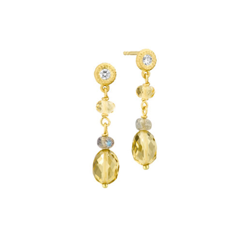 Dulong - Piccolo ørepynt i 18k gult gull - Golden Desert