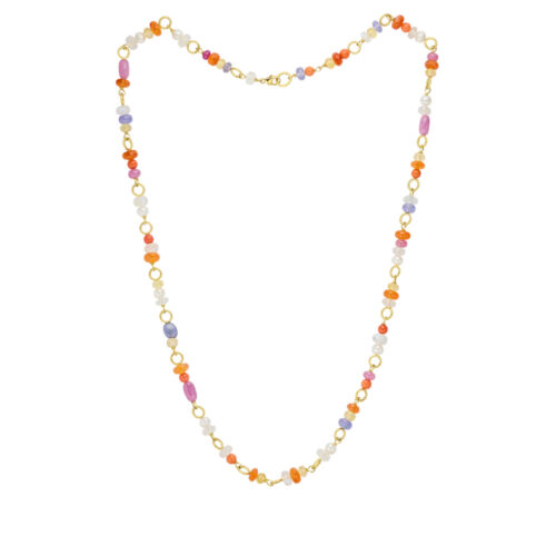 Dulong - Piccolo halssmykke i 18k gult gull - Wild Berry