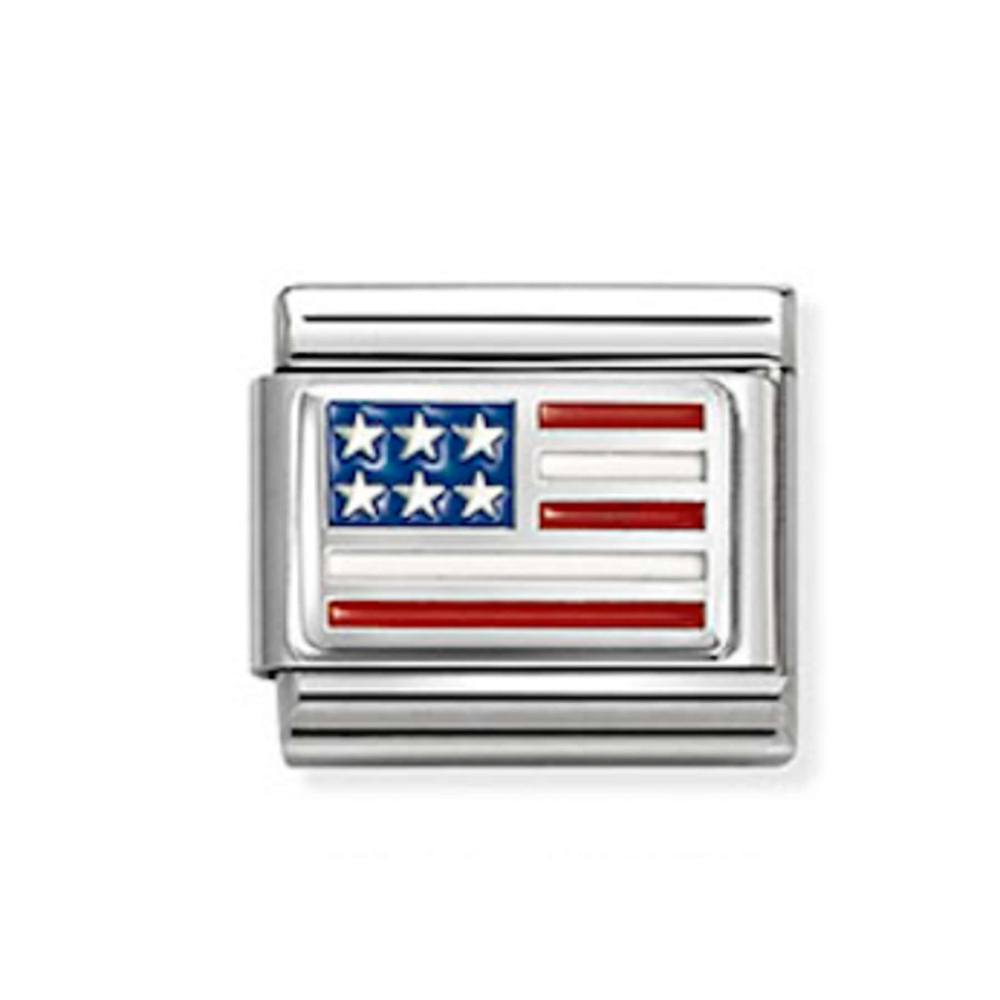 Nomination - Composable™ Classic FLAGS in st,steel, enam,925 sterling silver (USA) Nomination - Composable™ Classic FLAGS in st,steel, enam,925 sterling silver (USA)