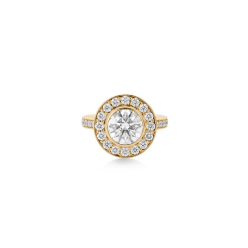 Julie Sandlau - Heritage J.S. Ring i 18k gult gull med diamanter, totalt 2,945ct