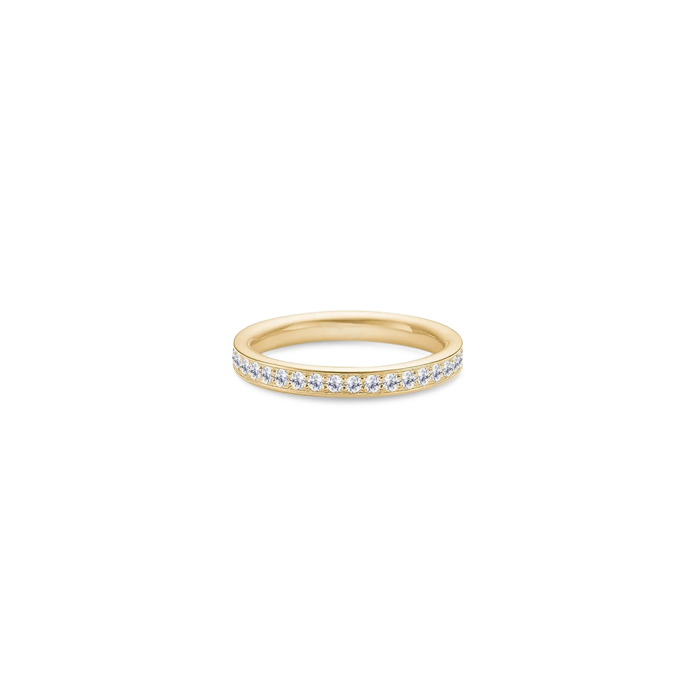 Julie Sandlau - Elegance Band Ring i 18k gult gull med diamanter Julie Sandlau - Elegance Band Ring i 18k gult gull med diamanter