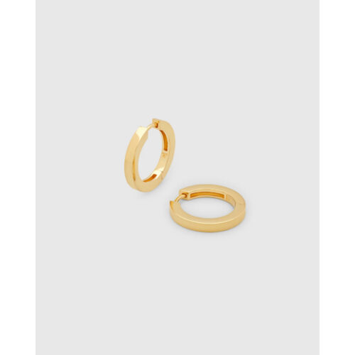 Tom Wood - Beck hoops medium i 18k gullbelagt sølv