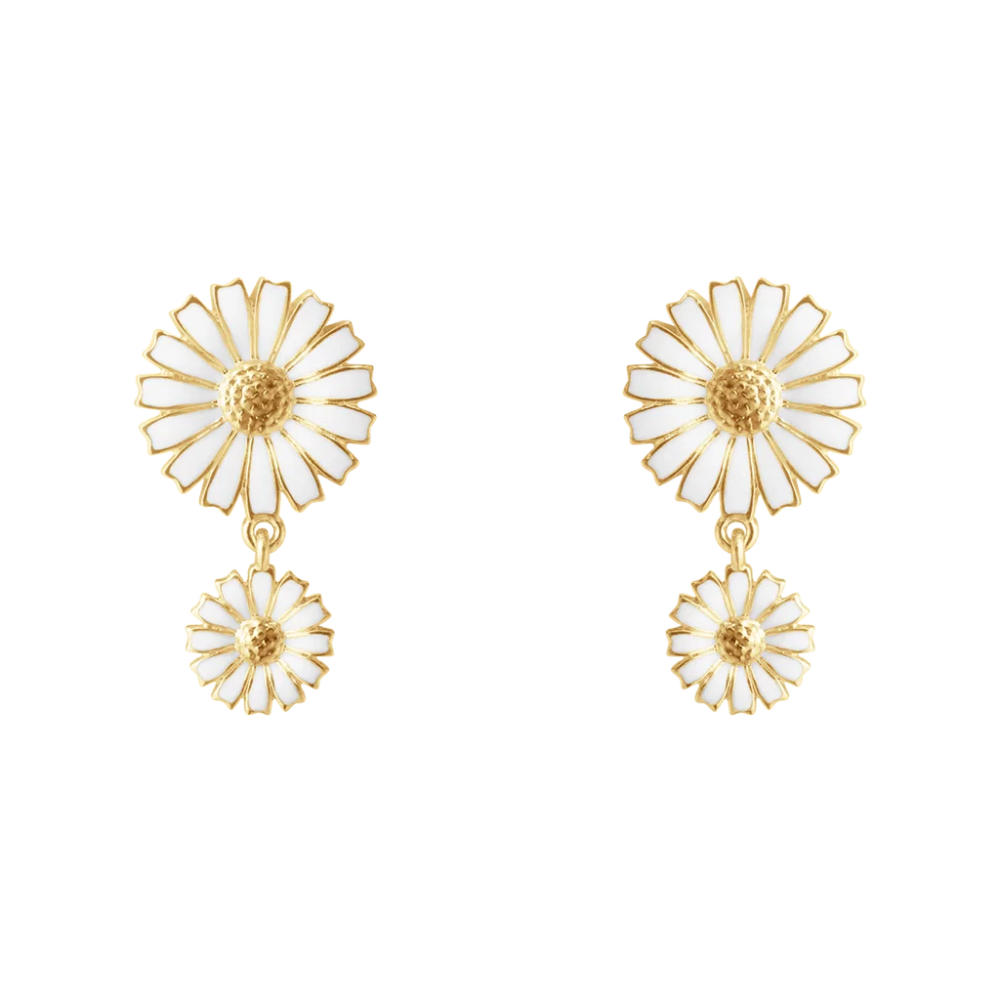 Georg Jensen - Daisy doble øreringer i 18k gullbelagt sølv Georg Jensen - Daisy doble øreringer i 18k gullbelagt sølv