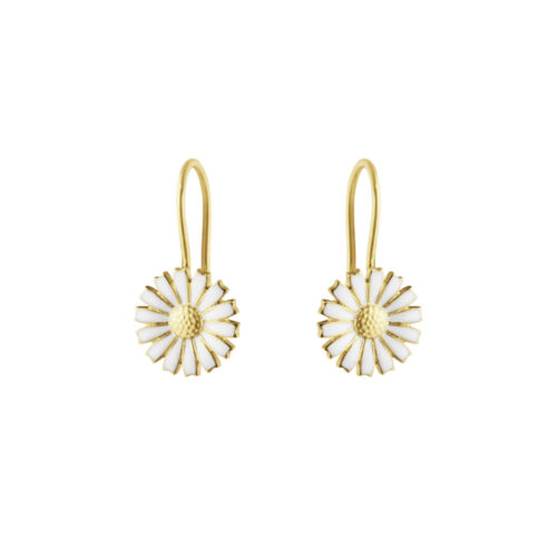 Georg Jensen -  Daisy ørepynt i 18k gullbelagt sølv
