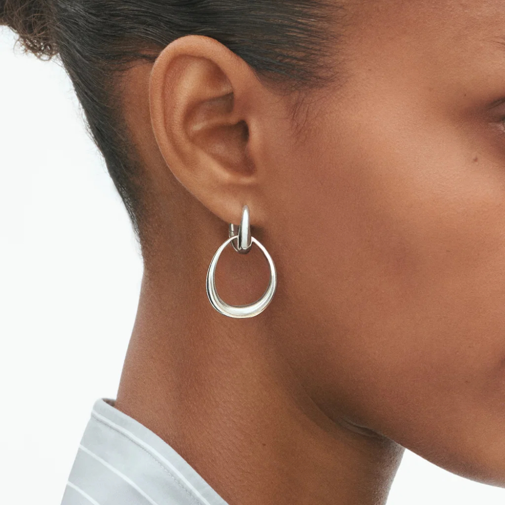Georg Jensen - Offspring medium øreringer i sølv Georg Jensen - Offspring medium øreringer i sølv - Bilde 6