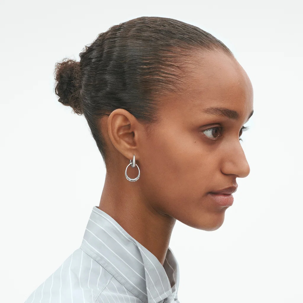 Georg Jensen - Offspring medium øreringer i sølv med diamanter totalt 0,08 ct Georg Jensen - Offspring medium øreringer i sølv med diamanter totalt 0,08 ct - Bilde 3