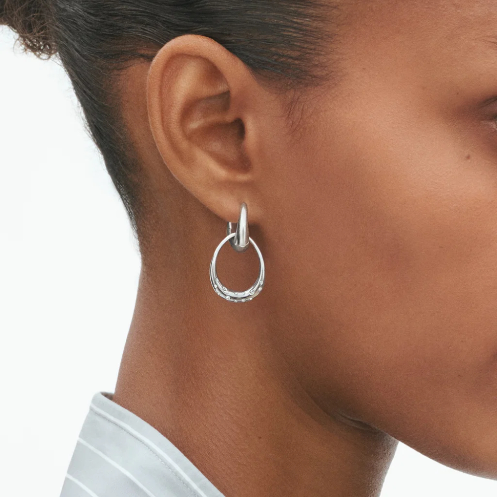 Georg Jensen - Offspring medium øreringer i sølv med diamanter totalt 0,08 ct Georg Jensen - Offspring medium øreringer i sølv med diamanter totalt 0,08 ct - Bilde 6