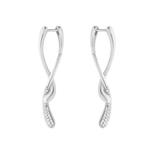 Georg Jensen - Mercy swirl øreringer med diamanter 0,37 ct