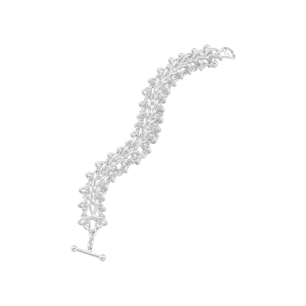 Georg Jensen - Weft armbånd med dobbelt ledd i sølv Georg Jensen - Weft armbånd med dobbelt ledd i sølv - Bilde 3