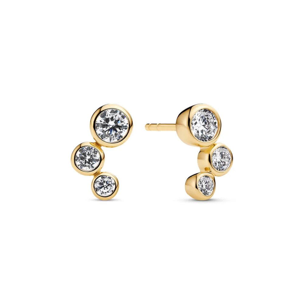 Sif Jakobs - Sardinien Tre Earrings - Ørepynt i 18k forgylt sølv med zirkonia Sif Jakobs - Sardinien Tre Earrings - Ørepynt i 18k forgylt sølv med zirkonia