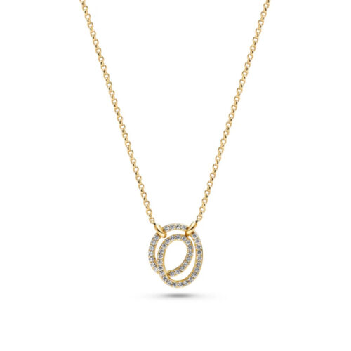 Sif Jakobs - Spirale Due Necklace - Halssmykke i 18k forgylt sølv med zirkonia