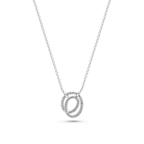 Sif Jakobs - Spirale Due Necklace - Halssmykke i rhodinert sølv med zirkonia