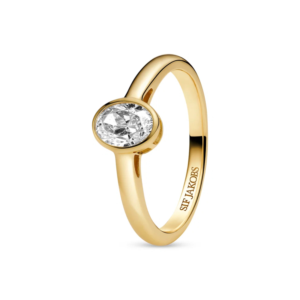 Sif Jakobs - Sardinien Ovale Piccolo ring - Ring i 18k gullforgylt sølv med zirkonia Sif Jakobs - Sardinien Ovale Piccolo ring - Ring i 18k gullforgylt sølv med zirkonia - Bilde 2