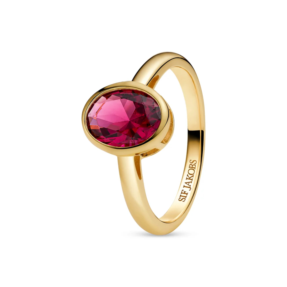 Sif Jakobs - Sardinien ovale grande ring - Ring i forgylt sølv med rosa zirkonia Sif Jakobs - Sardinien ovale grande ring - Ring i forgylt sølv med rosa zirkonia - Bilde 2