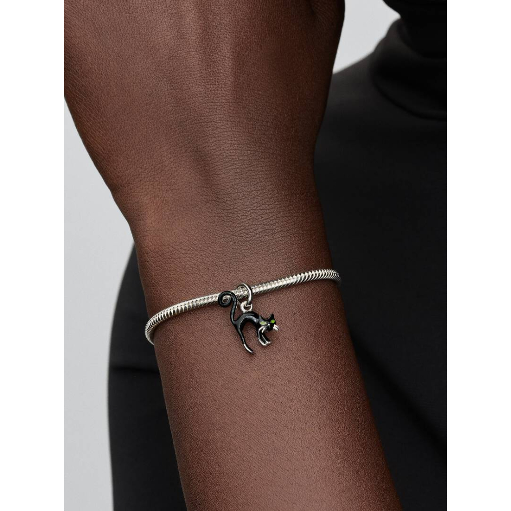 Pandora – Svart Katt Hengende Charm - Bilde 4