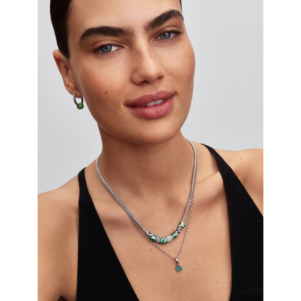 Pandora – Grønn Muranoglass Mini Charm - Bilde 2