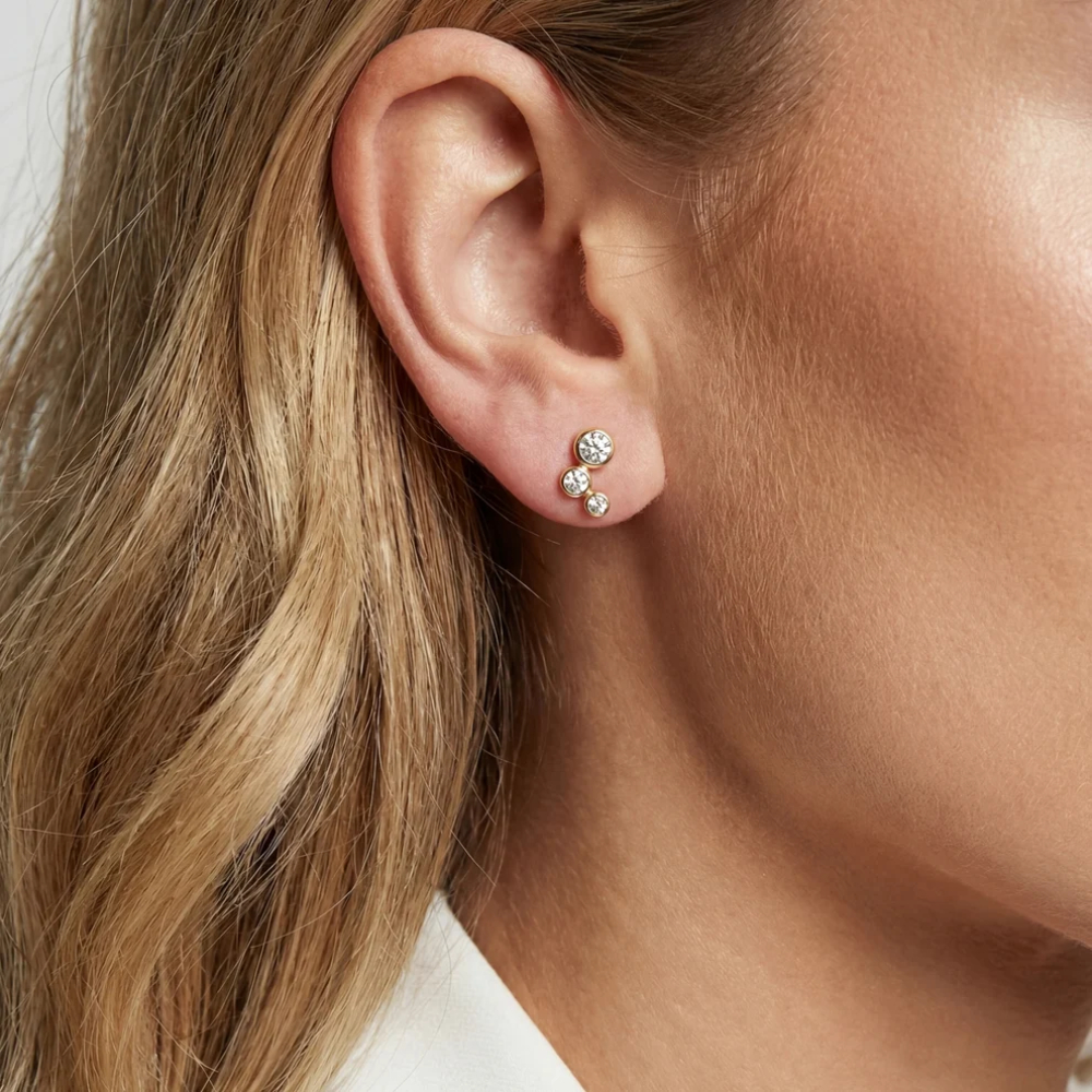 Sif Jakobs - Sardinien Tre Earrings - Ørepynt i sølv med zirkonia Sif Jakobs - Sardinien Tre Earrings - Ørepynt i sølv med zirkonia - Bilde 3