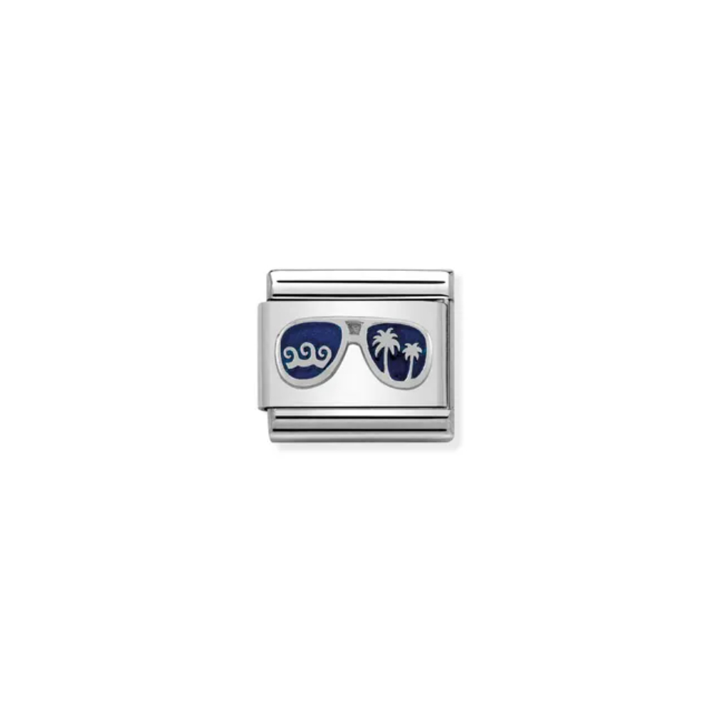 Nomination - Composable™ Classic Stainless steel, Enamel and 925 sterling silver (48_Blue Miami Sunglasses) Nomination - Composable™ Classic Stainless steel, Enamel and 925 sterling silver (48_Blue Miami Sunglasses)