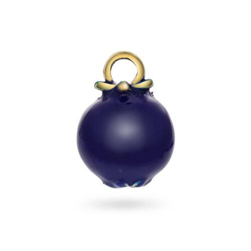 Sandra Lyng x Pan Jewelry - Blue Bloom charm blåbær i forgylt sølv
