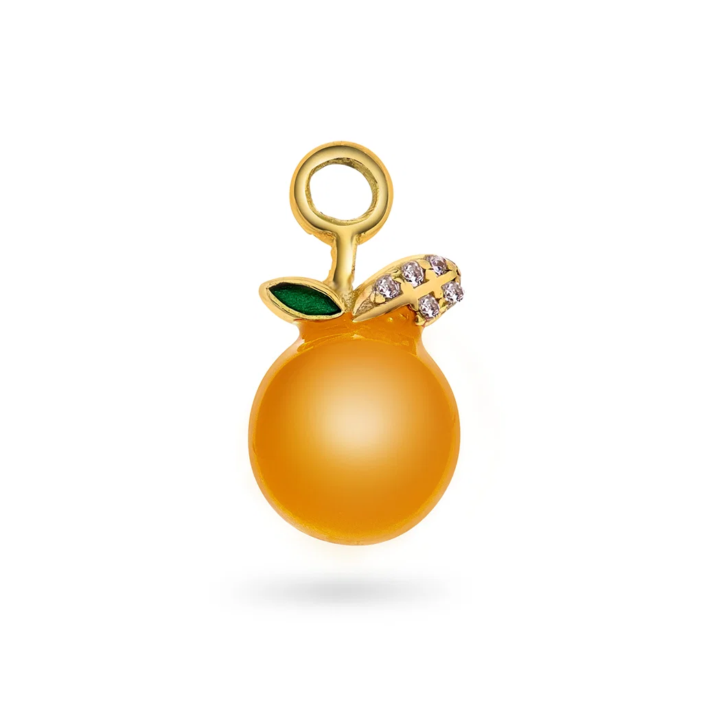 Sandra Lyng x Pan Jewelry - Orange crush charm i forgylt sølv Sandra Lyng x Pan Jewelry - Orange crush charm i forgylt sølv