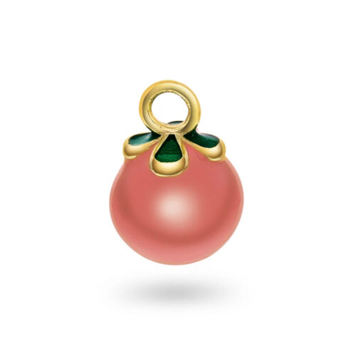 Sandra Lyng x Pan Jewelry - Peach pleace crush charm i forgylt sølv