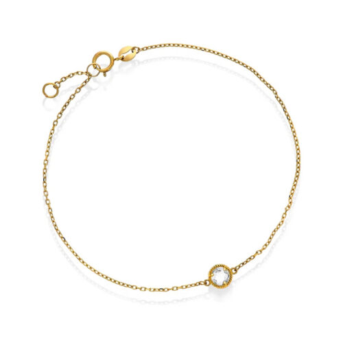 Pan Jewelry - Armbånd i gull med zirkonia