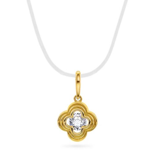 Pan Jewelry - Anheng i gull med zirkonia