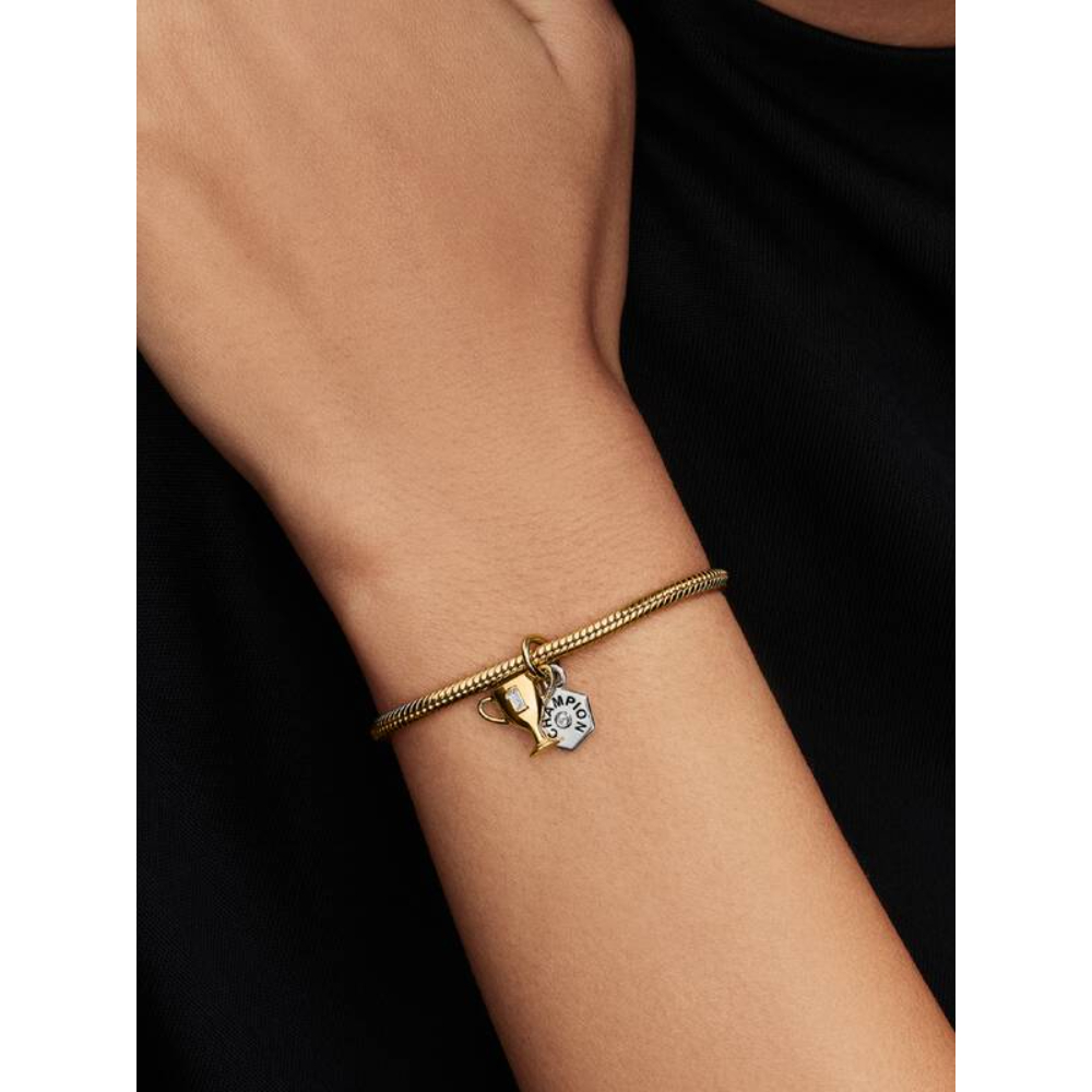 Pandora - Dobbel hengecharm med Trofé i sølv og 14k forgylling Pandora - Dobbel hengecharm med Trofé i sølv og 14k forgylling - Bilde 3