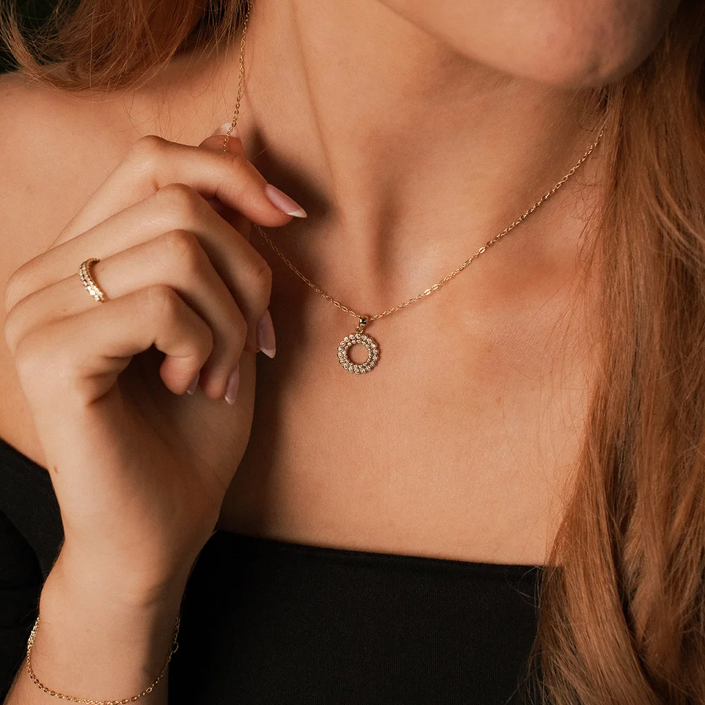 Pan Jewelry Classic - Aura smykke i 925 forgylt sølv med zirkonia Pan Jewelry Classic - Aura smykke i 925 forgylt sølv med zirkonia - Bilde 2