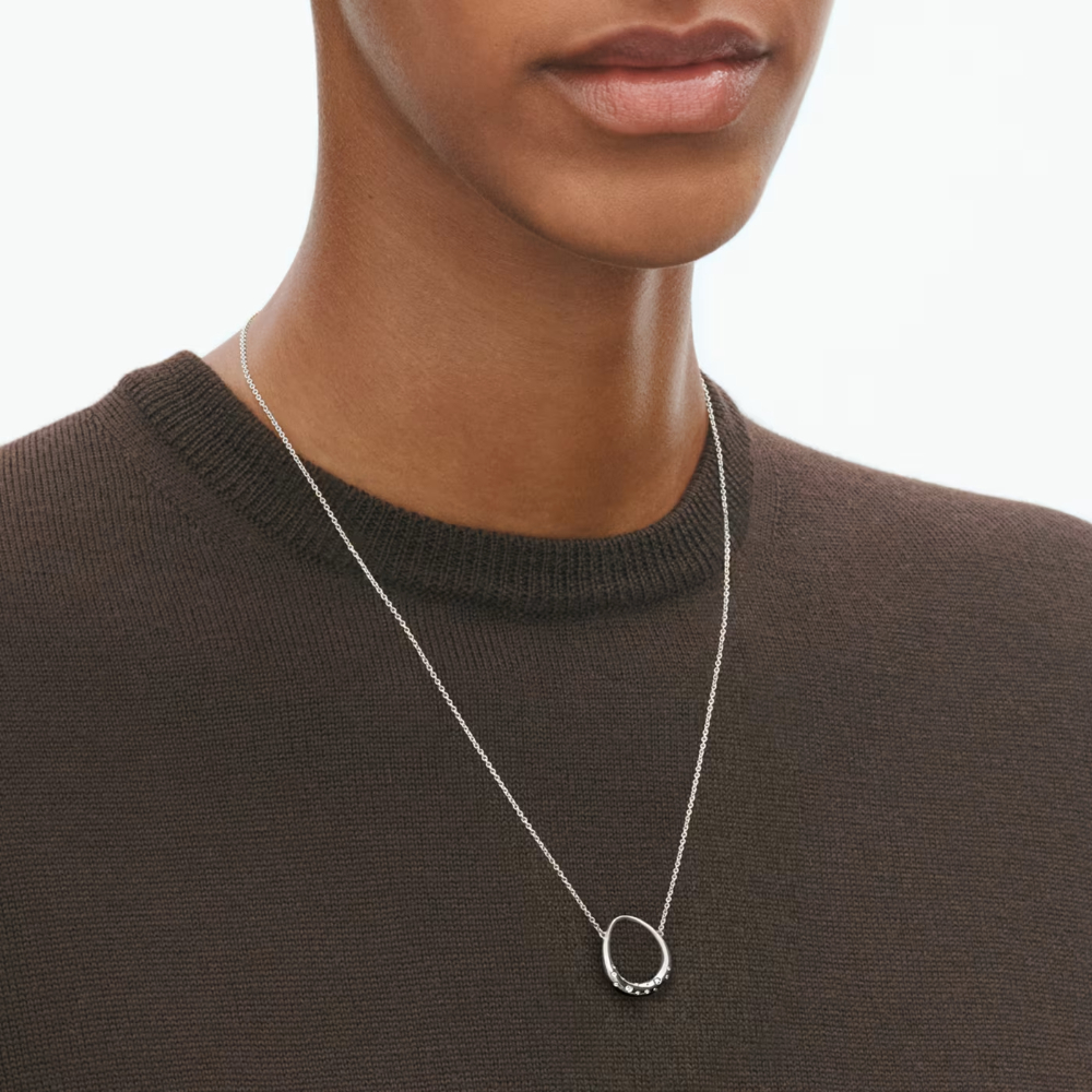 Georg Jensen -  Offspring anheng i sølv, lite, med diamanter, totalt 0,04 ct - Bilde 2