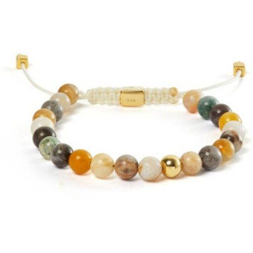 Aleksander Lynggaard –   Bamboo Leaf Agate Braided 6mm