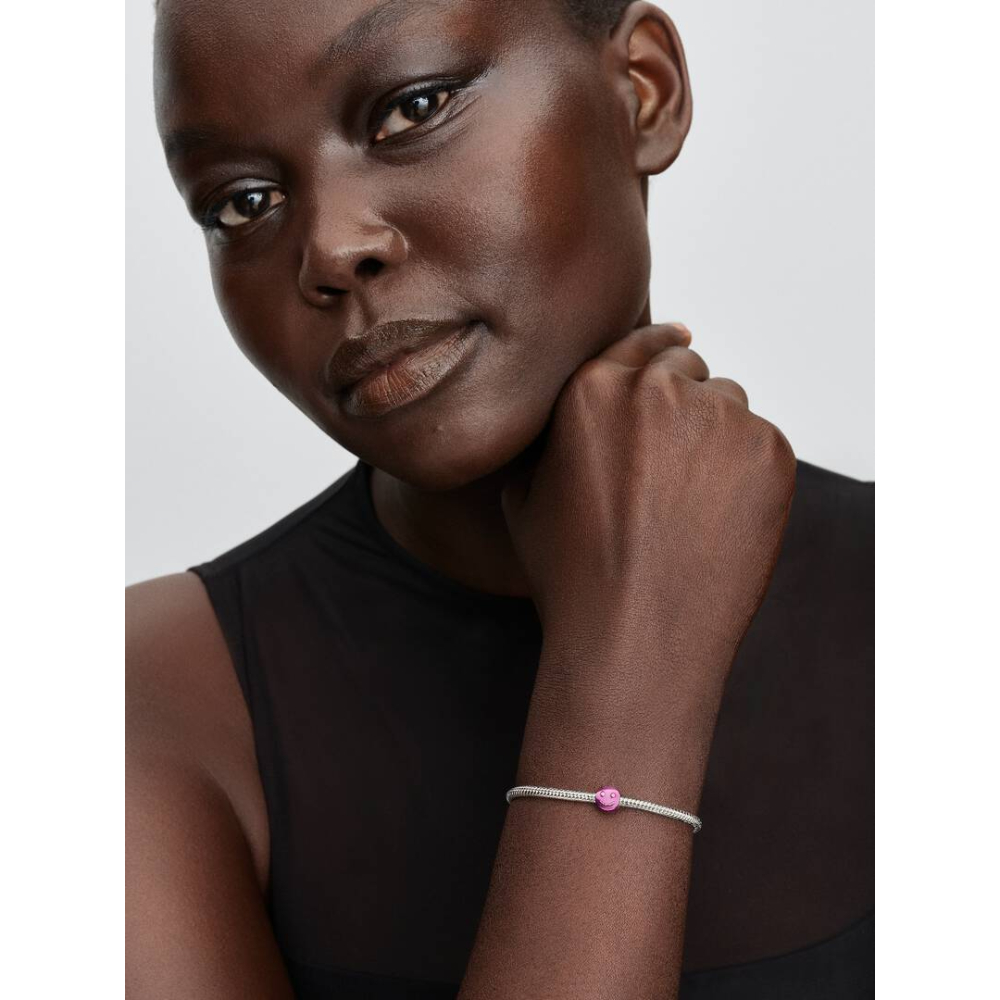 Pandora – Rosa smilende ansikt Mini Charm - Bilde 2