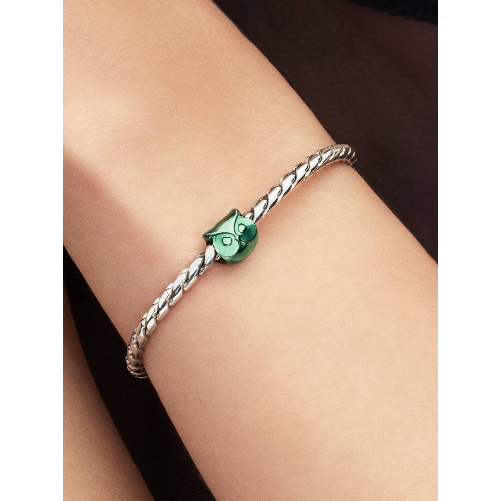 Pandora – Grønn Ugle Mini Charm - Bilde 2