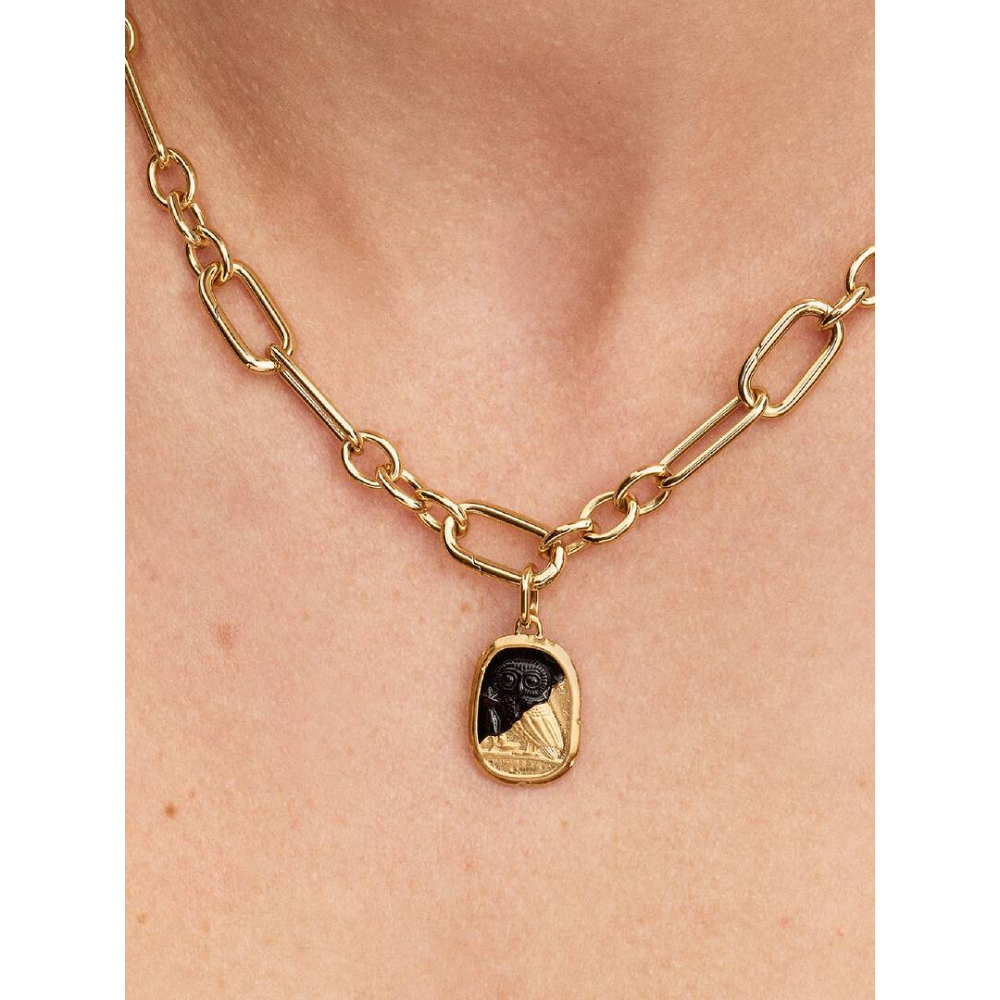 Pandora – Ugle Medaljon Charm med 14k forgylling - Bilde 3