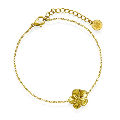Frida Leonore by Gulldia - Hibiscus Armbånd i forgylt stål