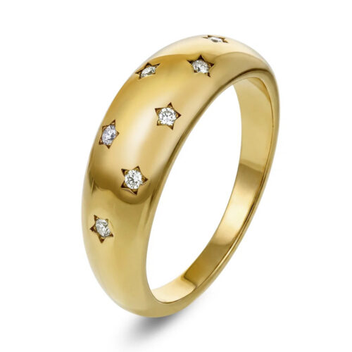 Frida Leonore by Gulldia - Starlight  Ring i forgylt stål