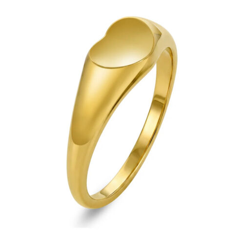 Frida Leonore by Gulldia - Heartline Ring i forgylt stål