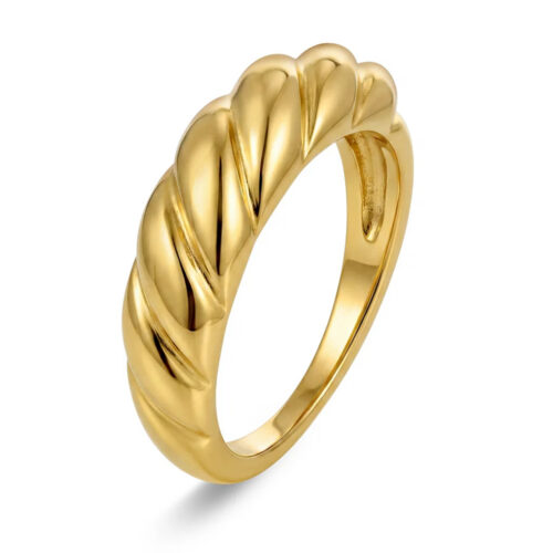 Frida Leonore by Gulldia - Current Ring i forgylt stål