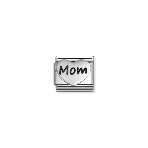Nomination – Composable™ Classic OXIDIZED SYMBOLS in steel and 925 sterling sterling silver Mom Heart