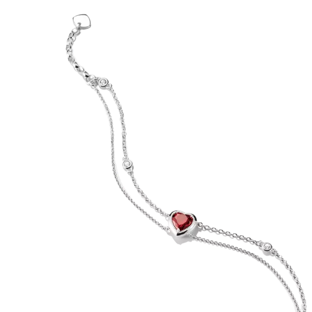 Thomas Sabo - Armbånd i sølv med hjerteformen granatrød zirkonia Thomas Sabo - Armbånd i sølv med hjerteformen granatrød zirkonia - Bilde 2