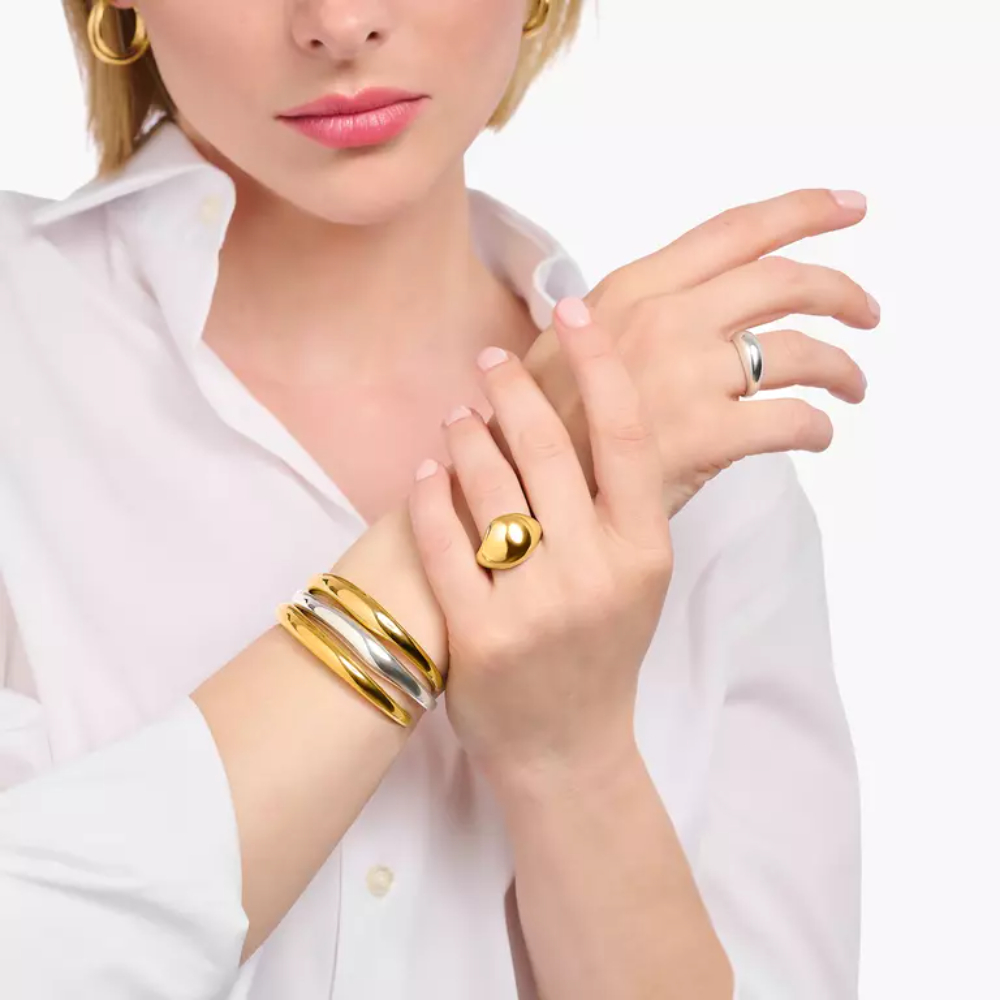 Thomas Sabo - Forgylt armring med organisk form Thomas Sabo - Forgylt armring med organisk form - Bilde 2