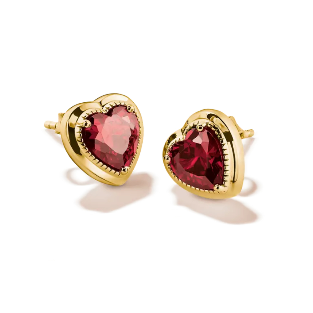 Thomas Sabo - Ørepynt i 18k gullbelagt sølv med rød zirkonia, lite hjerte Thomas Sabo - Ørepynt i 18k gullbelagt sølv med rød zirkonia, lite hjerte - Bilde 2