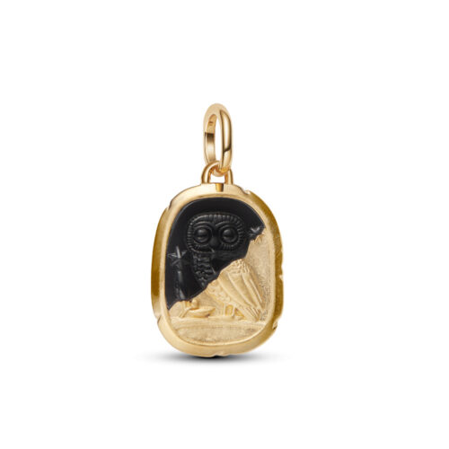 Pandora – Ugle Medaljon Charm med 14k forgylling