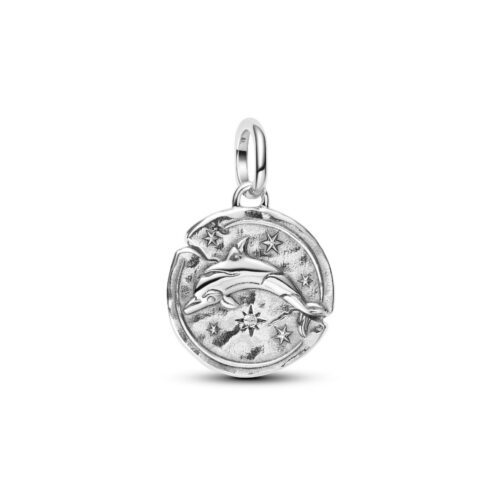 Pandora – Delfin Medaljong Charm i sølv