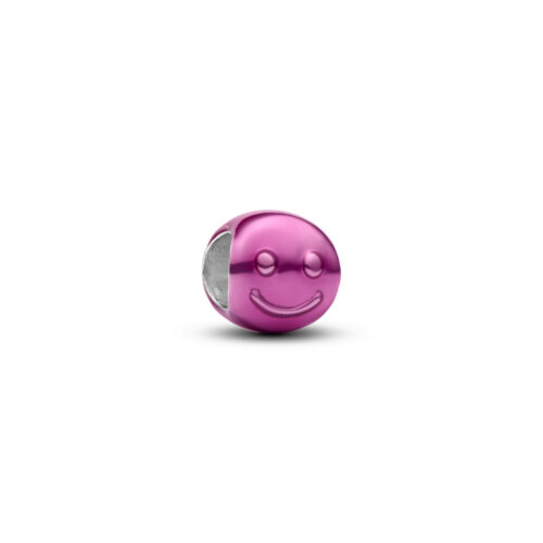 Pandora – Rosa smilende ansikt Mini Charm