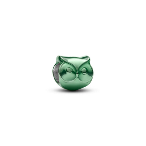 Pandora – Grønn Ugle Mini Charm