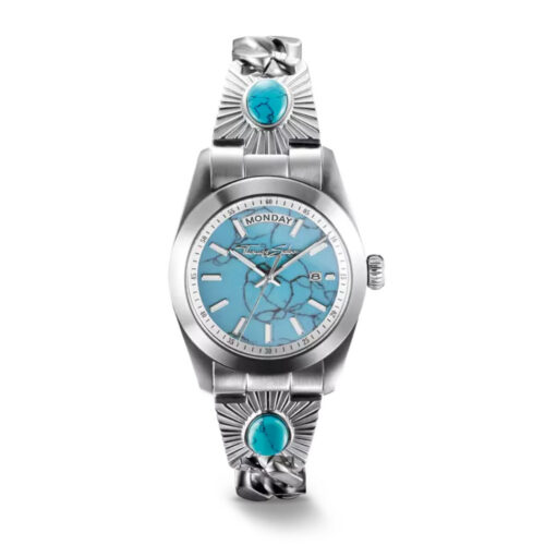 Thomas Sabo - Dameklokke i sølv med turkis urskive, 36 mm