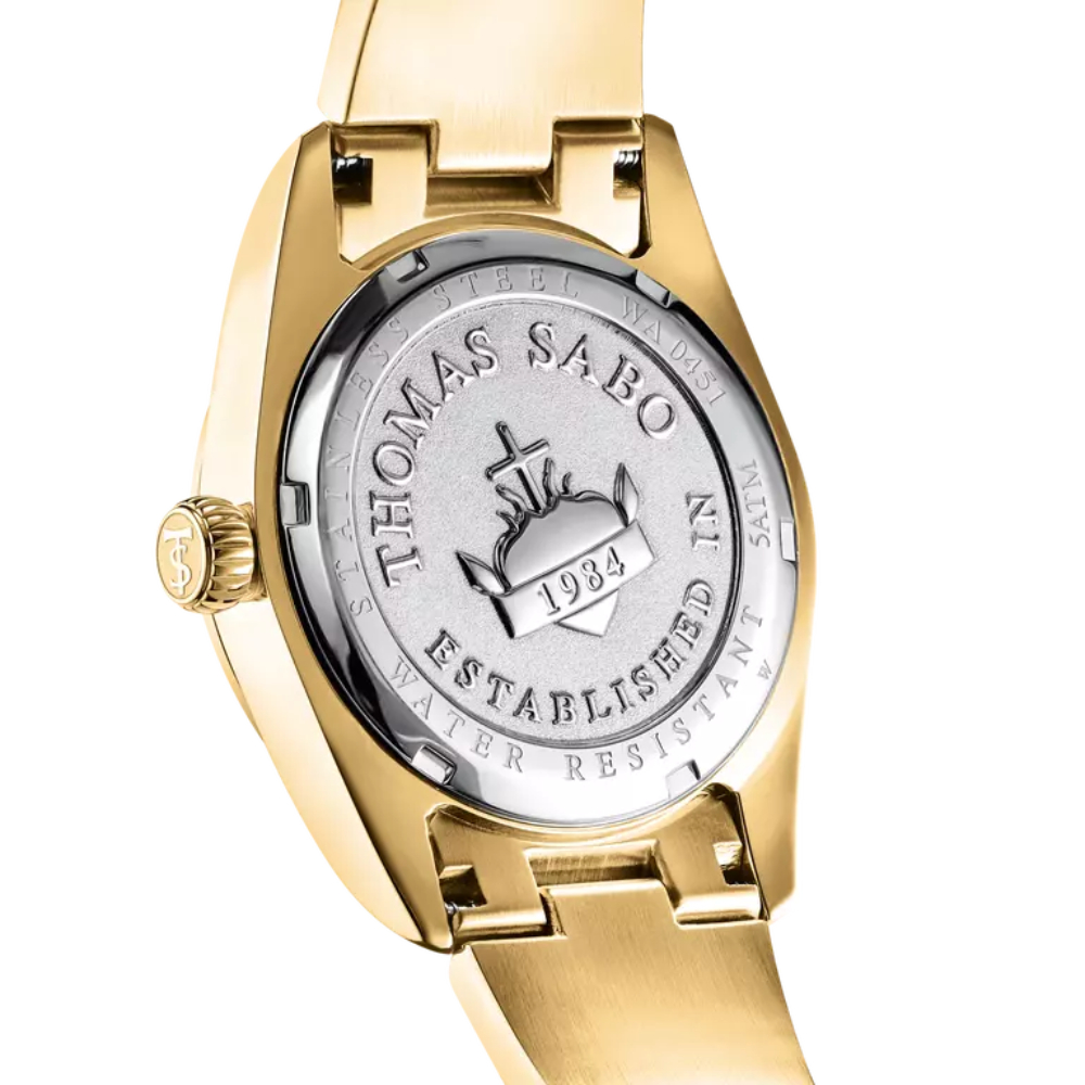 Thomas Sabo - Dameklokke i gullfarge med rød tigerøye urskive, 36 mm Thomas Sabo - Dameklokke i gullfarge med rød tigerøye urskive, 36 mm - Bilde 3