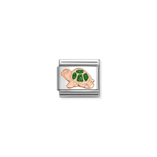 Nomination - Composable™ Classic Glitter symbols, Stainless steel, 9k rosegold (35_Turtle)